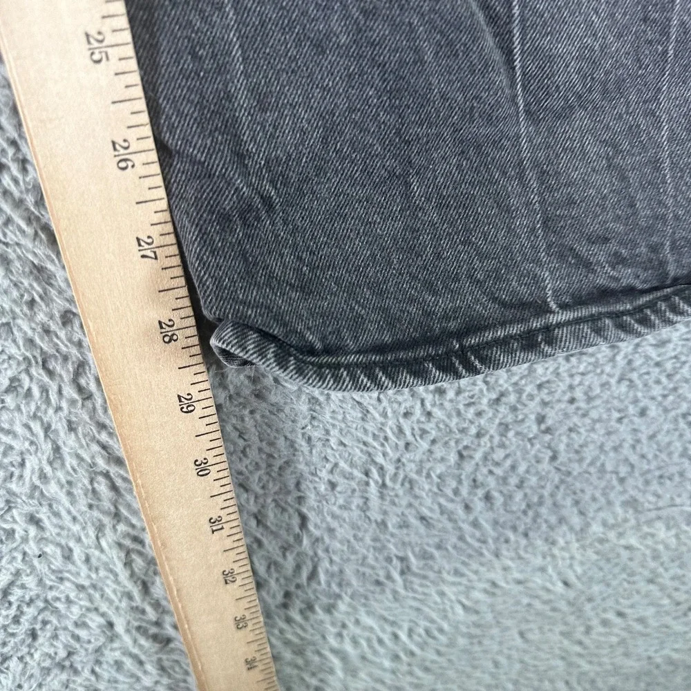 Old Navy Sky-Hi Jeans Womens 18P Gray Cotton Denim Wide-Leg Workwear Stretch